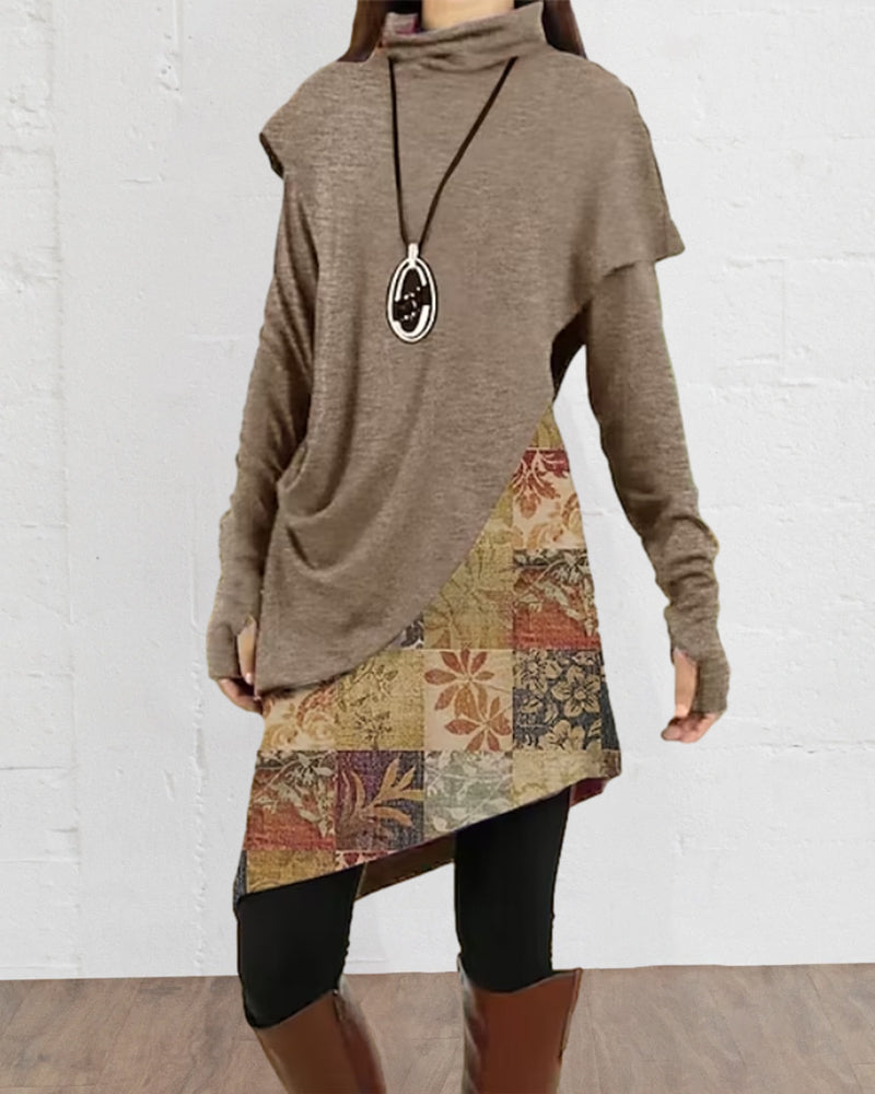 Retro Patchwork Dress