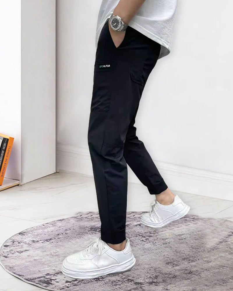 Men's High Stretch Multi-pocket Skinny Cargo Pants