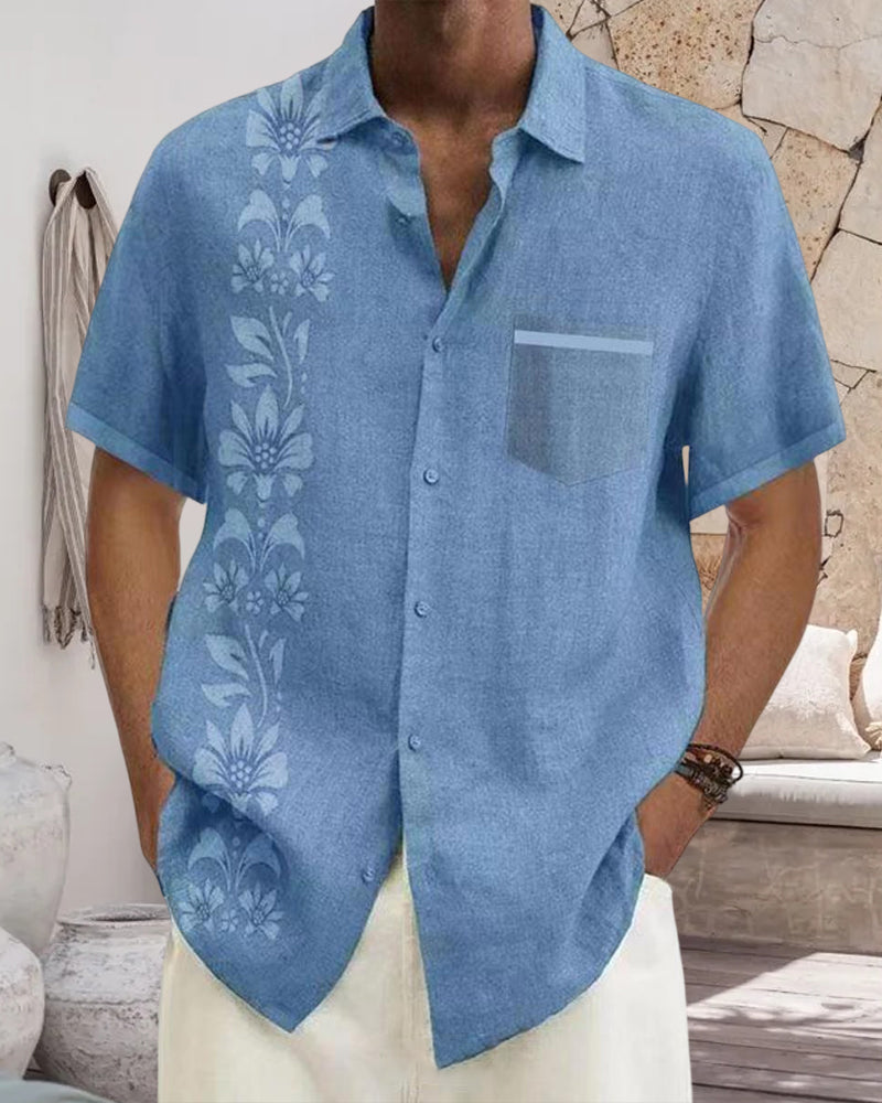 Printed short sleeve shirt