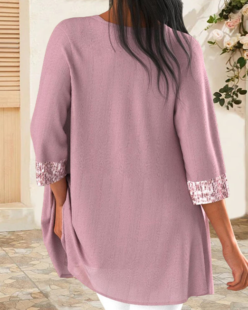 Sequin Tank Top and Cardigan