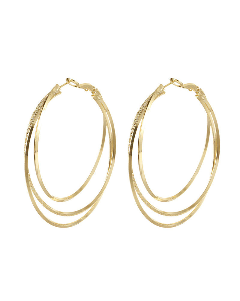Multi-layer hoop earrings