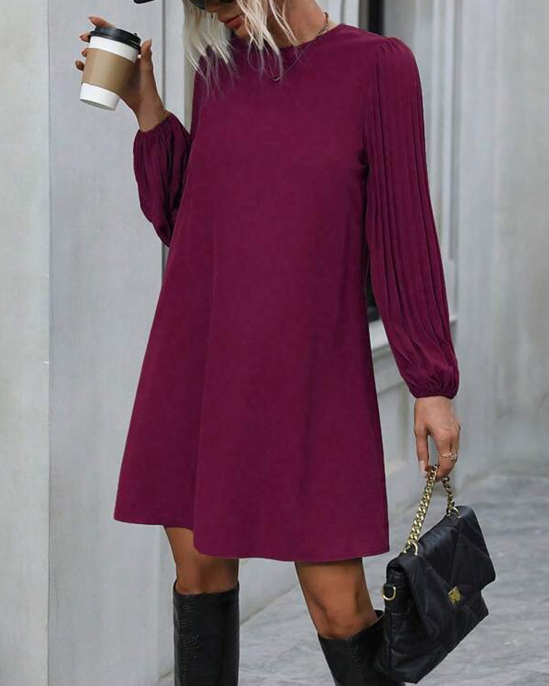 Elegant solid color dress