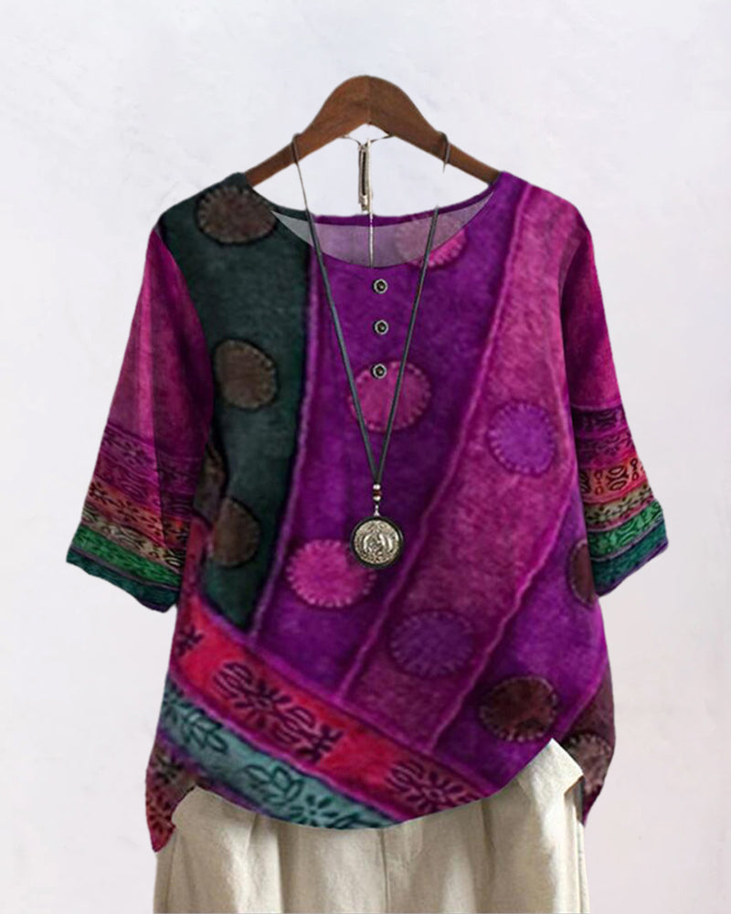 Casual top with half sleeve