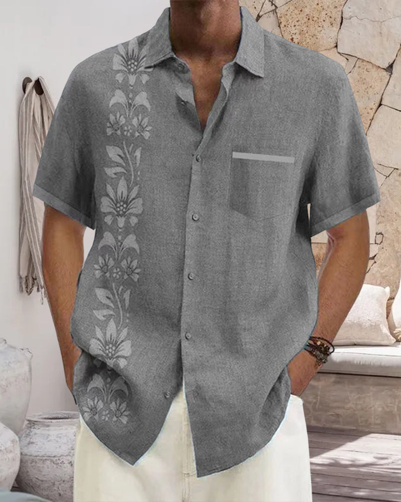 Printed short sleeve shirt