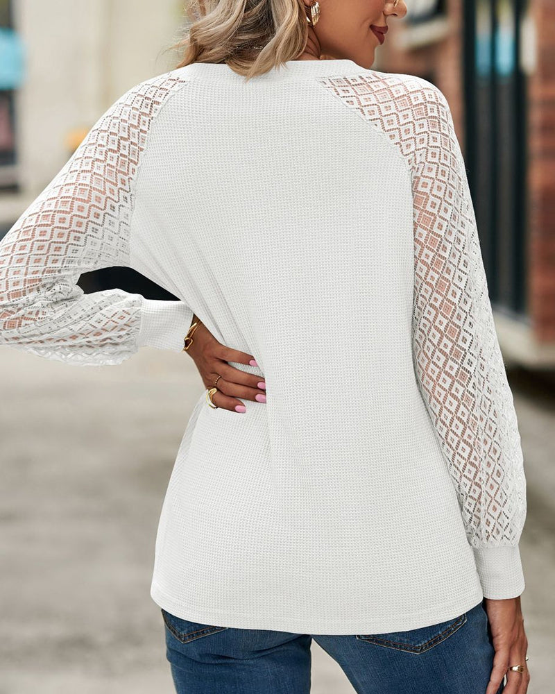 Elegant Lace Long Sleeve Top
