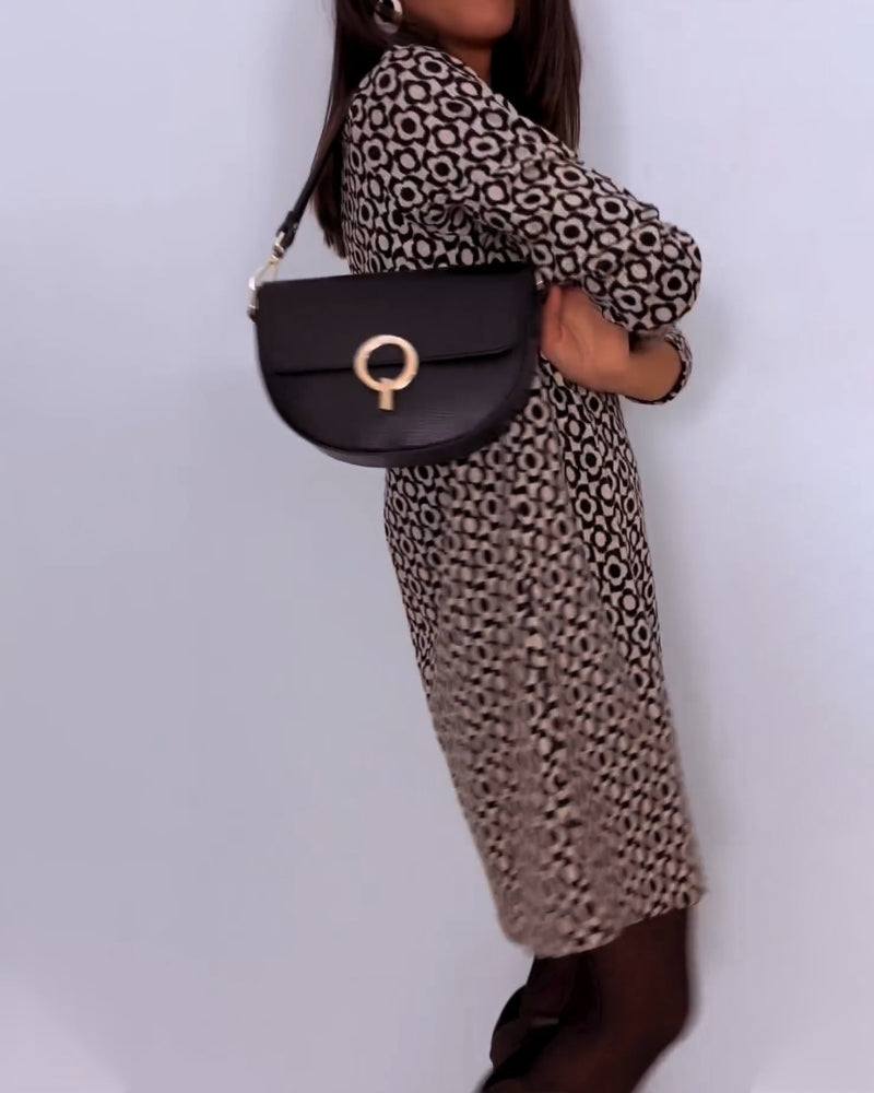 Commuting casual long sleeve dress