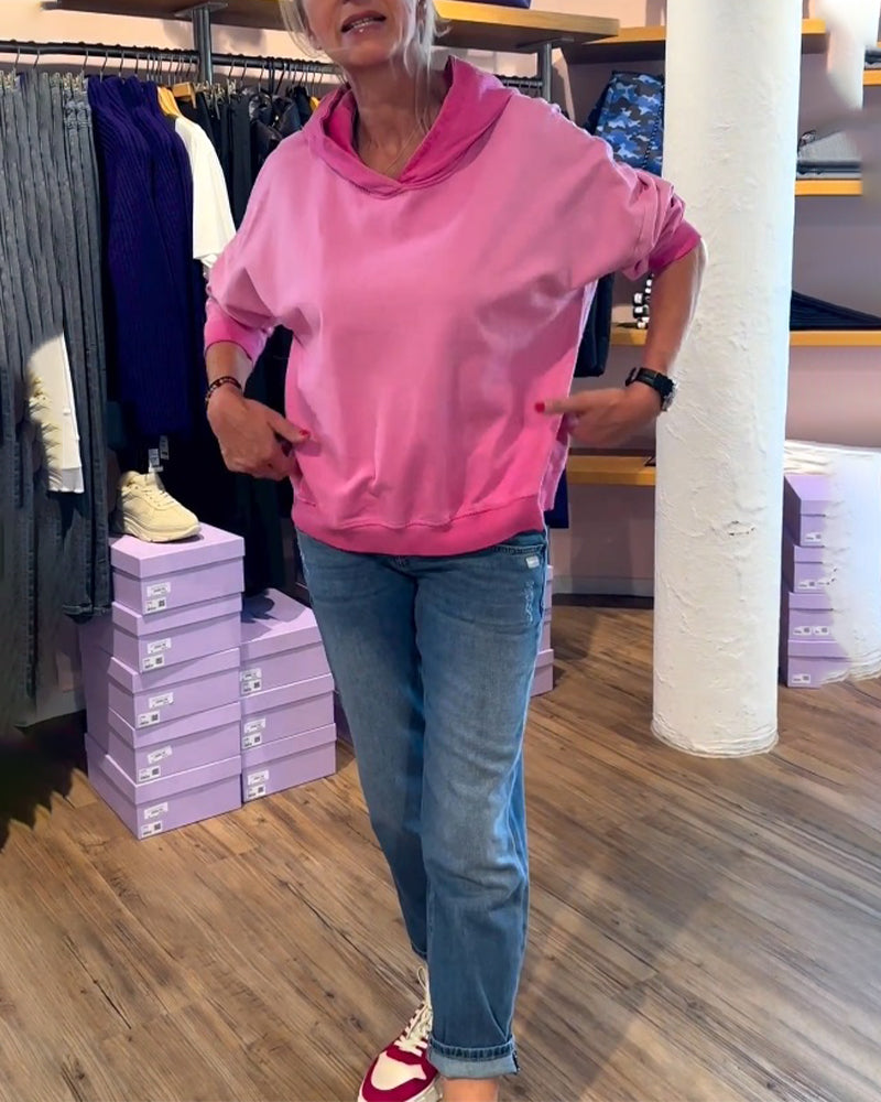 Gradient color casual hoodie