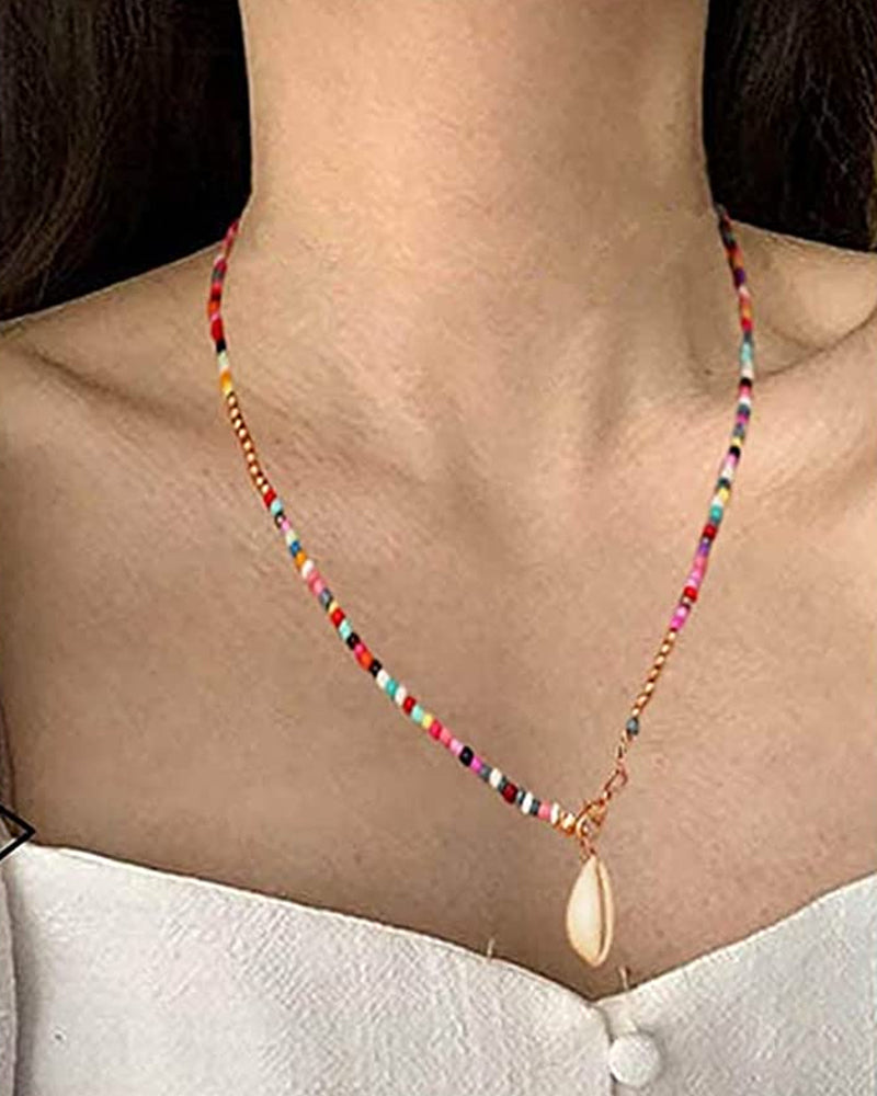 Colorful shell necklace