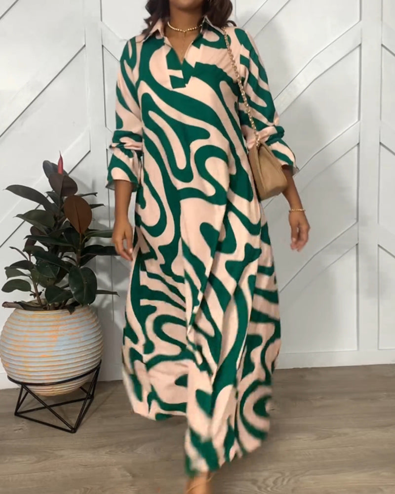 Elegant loose long sleeve dress