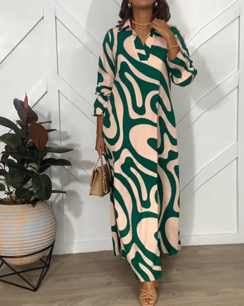 Elegant loose long sleeve dress