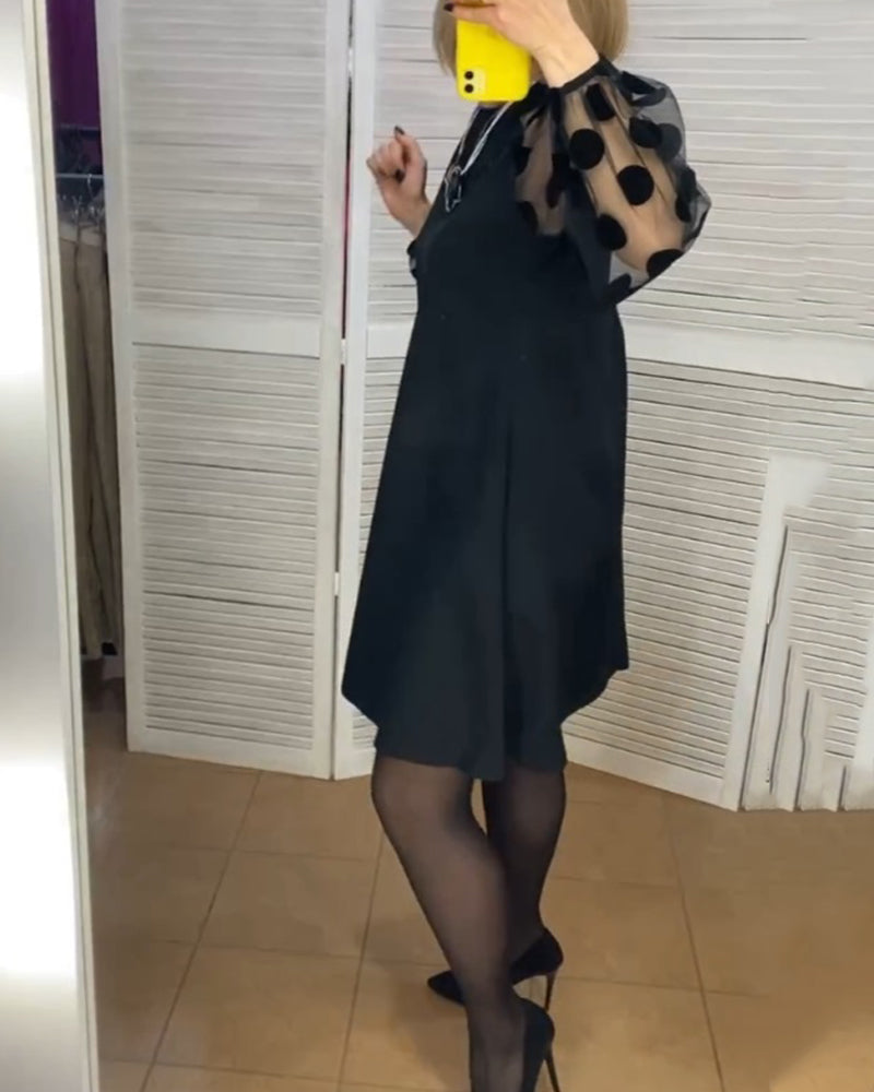 Elegant polka dot pattern dress