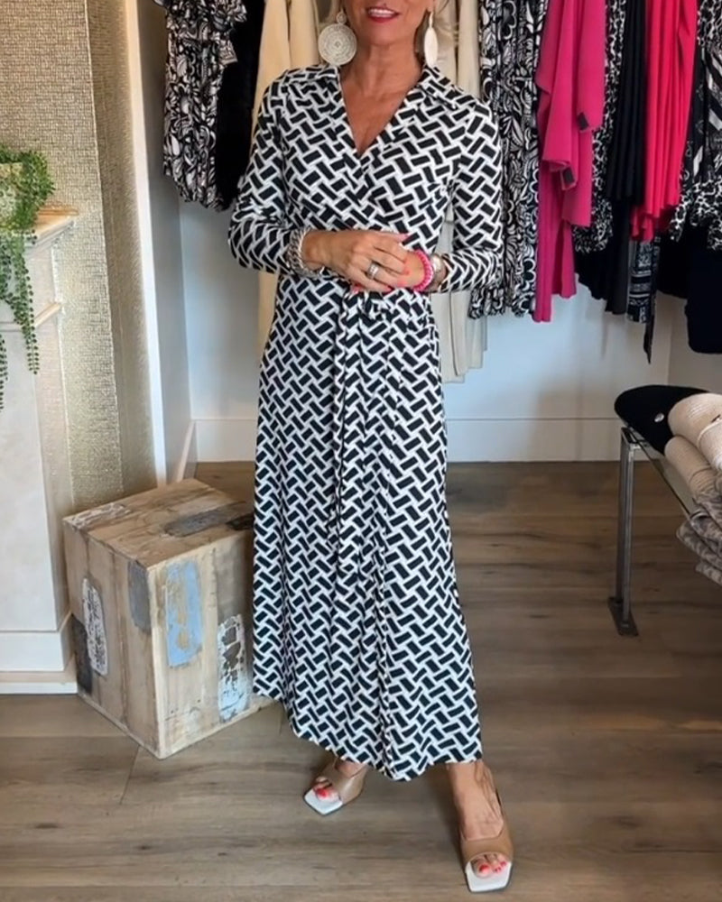 Slim fit printed dress